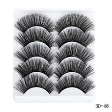 Load image into Gallery viewer, 5 Pairs Multipack 5D Soft Mink Hair False Eyelashes Handmade Wispy Fluffy Long Lashes Nature Eye Makeup Tools Faux Eye Lashes