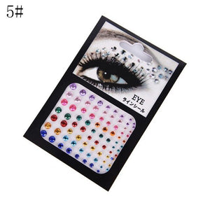 Fashion Tattoo Diamond Makeup Eyeliner Eyeshadow Face Sticker Jewel Eyes Makeup Crystal Eyes Sticker