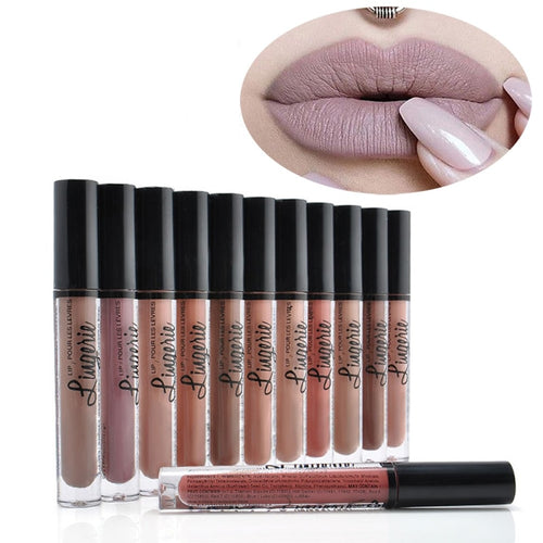 New Brand Makeup Lipstick Matte Lipstick Brown Nude Chocolate Color Liquid Lipstick quality Lip Gloss Matte Batom nyxd Lip Tint