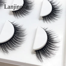 Load image into Gallery viewer, New 3 pairs natural false eyelashes fake lashes long makeup 3d mink lashes extension eyelash mink eyelashes for beauty #X11