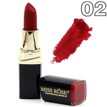 Load image into Gallery viewer, New MISS ROSE Lipstick Matte Waterproof Velvet Lip Stick 18 Colors Sexy Red Brown Pigments Makeup Matte Lipsticks Beauty Lips