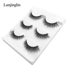 Load image into Gallery viewer, New 3 pairs natural false eyelashes fake lashes long makeup 3d mink lashes extension eyelash mink eyelashes for beauty #X11