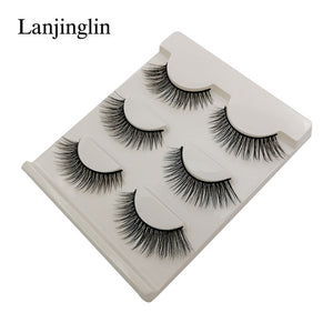 New 3 pairs natural false eyelashes fake lashes long makeup 3d mink lashes extension eyelash mink eyelashes for beauty #X11