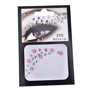 Fashion Tattoo Diamond Makeup Eyeliner Eyeshadow Face Sticker Jewel Eyes Makeup Crystal Eyes Sticker