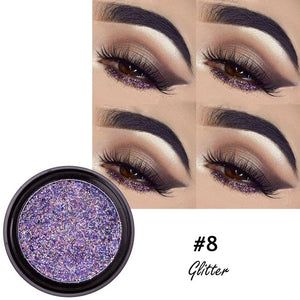 Hot Sale Shimmer Eye Glitter Makeup Powder 12 Colors Waterproof Long Lasting Gold Red White Blue Eyes Palette Recommend