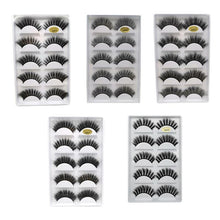 Load image into Gallery viewer, 5 Pairs Eye Lashes Hand Made Natural fake eyelashes 3d Mink Lashes Soft Dramatic Eye Lashes For Makeup Cilios Mink Maquiagem