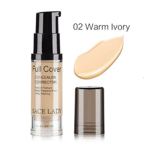 SACE LADY Professional Eye Concealer Makeup Base 6ml Full Cover for Eye Dark Circle Face Liquid Corrector Cream Make Up Cosmetic