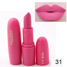 Load image into Gallery viewer, New MISS ROSE Lipstick Matte Waterproof Velvet Lip Stick 18 Colors Sexy Red Brown Pigments Makeup Matte Lipsticks Beauty Lips