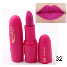 Load image into Gallery viewer, New MISS ROSE Lipstick Matte Waterproof Velvet Lip Stick 18 Colors Sexy Red Brown Pigments Makeup Matte Lipsticks Beauty Lips