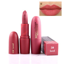 Load image into Gallery viewer, New MISS ROSE Lipstick Matte Waterproof Velvet Lip Stick 18 Colors Sexy Red Brown Pigments Makeup Matte Lipsticks Beauty Lips