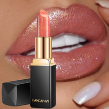 Load image into Gallery viewer, HANDAIYAN Brand Professional Lips Makeup Waterproof Long Lasting Pigment Nude Pink Mermaid Shimmer Lipstick Luxury Makeup