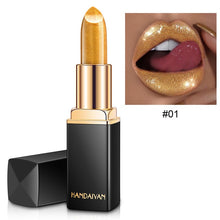 Load image into Gallery viewer, HANDAIYAN Brand Professional Lips Makeup Waterproof Long Lasting Pigment Nude Pink Mermaid Shimmer Lipstick Luxury Makeup