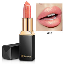 Load image into Gallery viewer, HANDAIYAN Brand Professional Lips Makeup Waterproof Long Lasting Pigment Nude Pink Mermaid Shimmer Lipstick Luxury Makeup