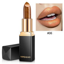 Load image into Gallery viewer, HANDAIYAN Brand Professional Lips Makeup Waterproof Long Lasting Pigment Nude Pink Mermaid Shimmer Lipstick Luxury Makeup