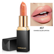 Load image into Gallery viewer, HANDAIYAN Brand Professional Lips Makeup Waterproof Long Lasting Pigment Nude Pink Mermaid Shimmer Lipstick Luxury Makeup