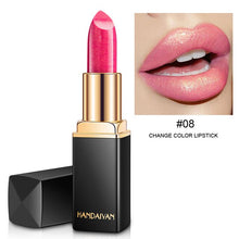 Load image into Gallery viewer, HANDAIYAN Brand Professional Lips Makeup Waterproof Long Lasting Pigment Nude Pink Mermaid Shimmer Lipstick Luxury Makeup