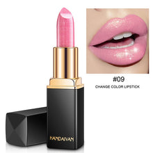 Load image into Gallery viewer, HANDAIYAN Brand Professional Lips Makeup Waterproof Long Lasting Pigment Nude Pink Mermaid Shimmer Lipstick Luxury Makeup