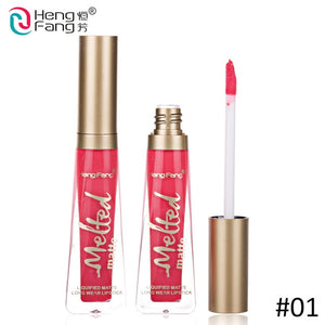 Hengfang 6 Colors Hot Melted Matte Lipstick Face Liquid Long Wear Lip Gloss Faced Beauty Makeup Liquid Lip Stick Free Shipping