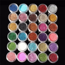 Load image into Gallery viewer, 2019 New 30Pcs Glitter Eyeshadow Eye Makeup Shimmer Powder Pigment Nail Cosmetic Glitters Mixed Colors